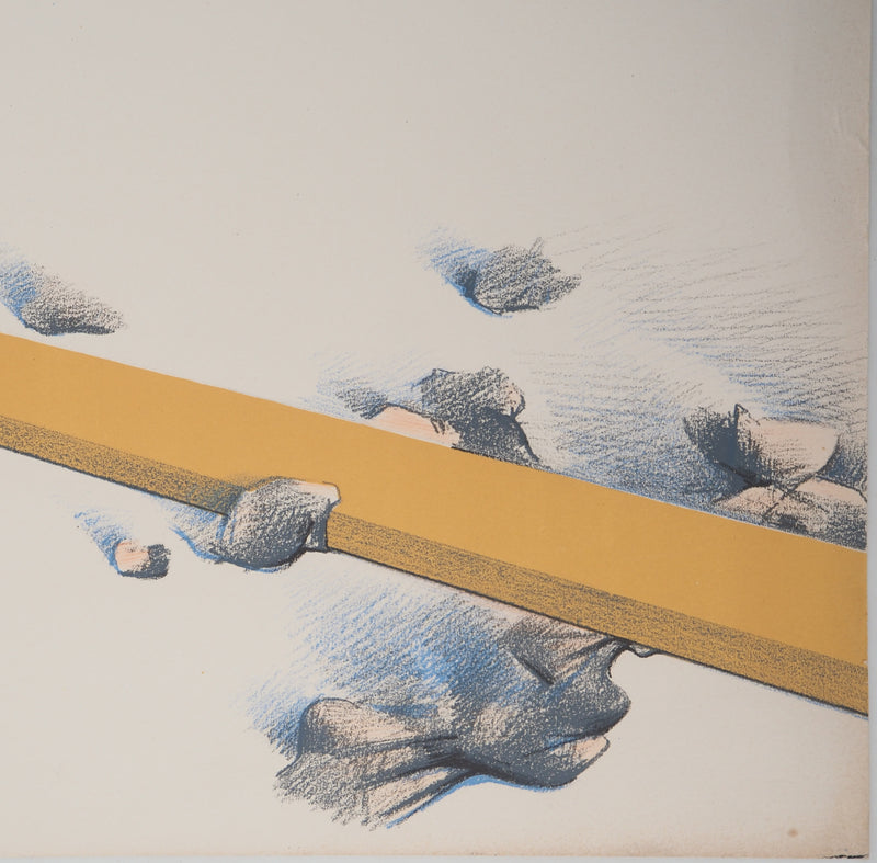 Alekos FASSIANOS : Composition au pot jaune, Lithographie originale (photo de détail 5) - Crédit photo : Galerie Art.Paris