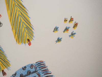 Alekos FASSIANOS : Composition au pot jaune, Lithographie originale (photo de détail 4) - Crédit photo : Galerie Art.Paris