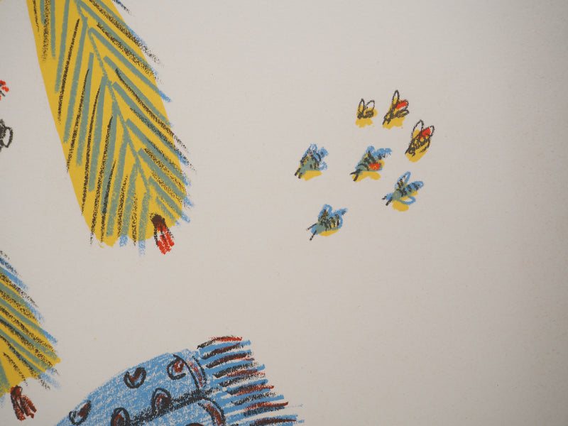Alekos FASSIANOS : Composition au pot jaune, Lithographie originale (photo de détail 4) - Crédit photo : Galerie Art.Paris