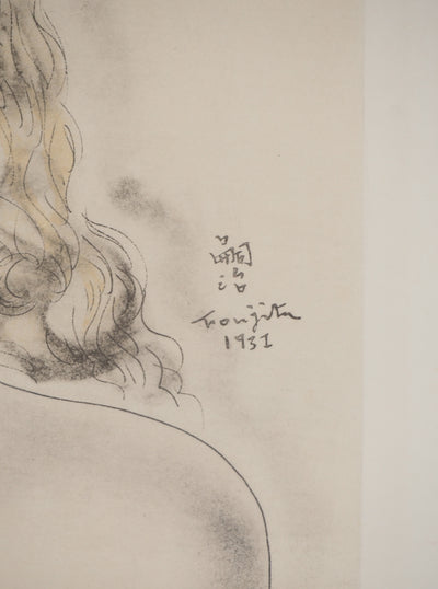 Léonard Tsuguharu FOUJITA : Jeune femme blonde, Héliogravure originale (photo de détail 2) - Crédit photo : Galerie Art.Paris
