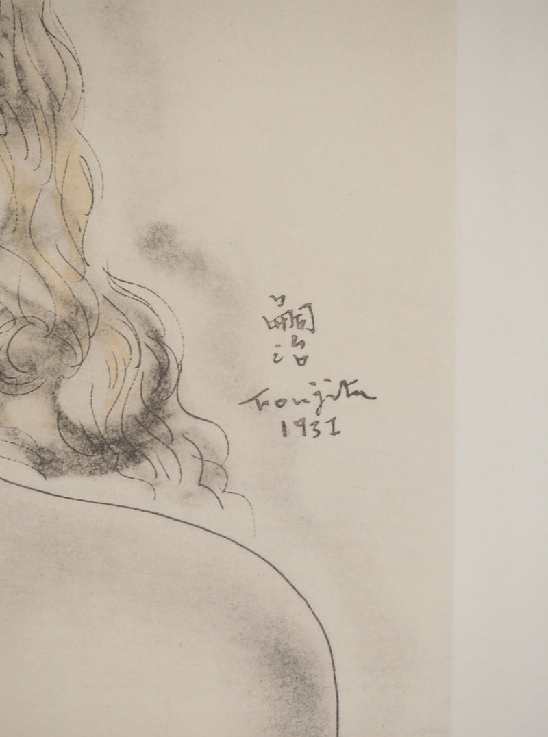 Léonard Tsuguharu FOUJITA : Jeune femme blonde, Héliogravure originale (photo de détail 2) - Crédit photo : Galerie Art.Paris