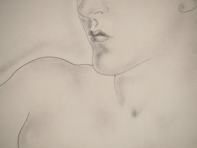 Léonard Tsuguharu FOUJITA : Jeune femme blonde, Héliogravure originale (photo de détail 6) - Crédit photo : Galerie Art.Paris