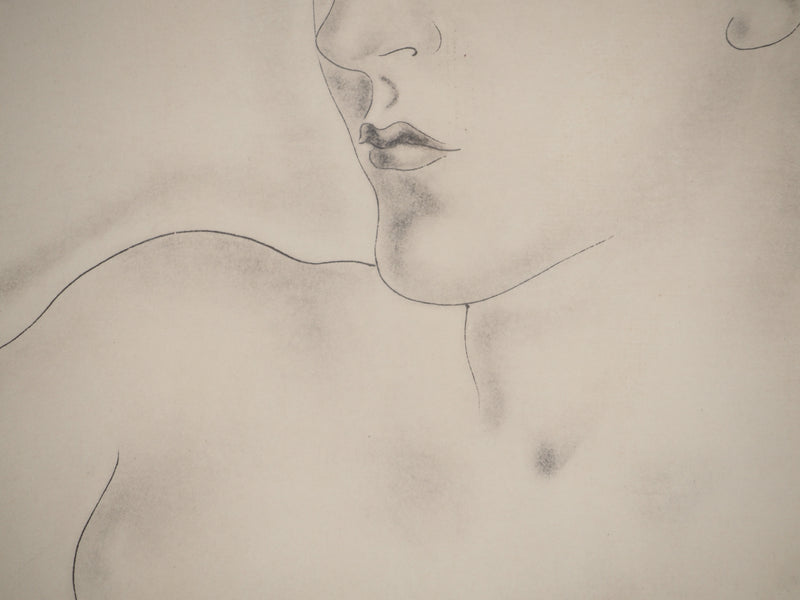 Léonard Tsuguharu FOUJITA : Jeune femme blonde, Héliogravure originale (photo de détail 6) - Crédit photo : Galerie Art.Paris