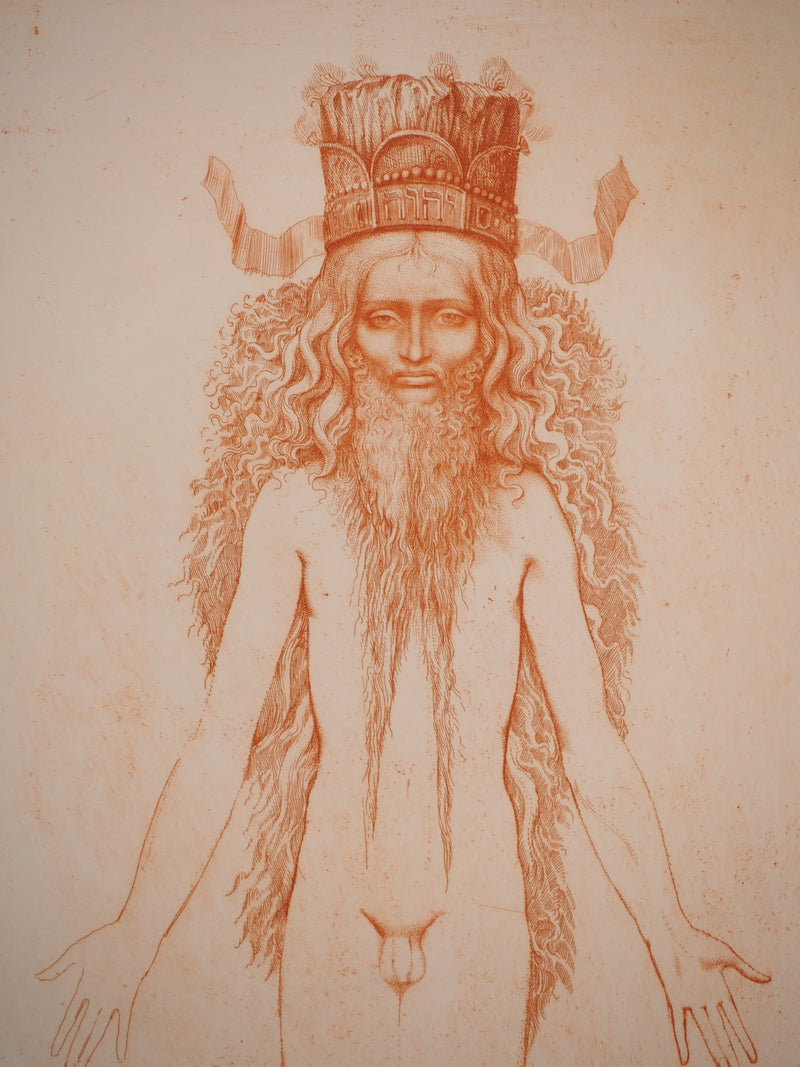 Ernst FUCHS : La Kabbale des origines : personnage, Gravure originale (photo de détail 4) - Crédit photo : Galerie Art.Paris