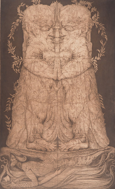 Ernst FUCHS : La Kabbale des origines : la couronne, Gravure originale (photo de détail 3) - Crédit photo : Galerie Art.Paris