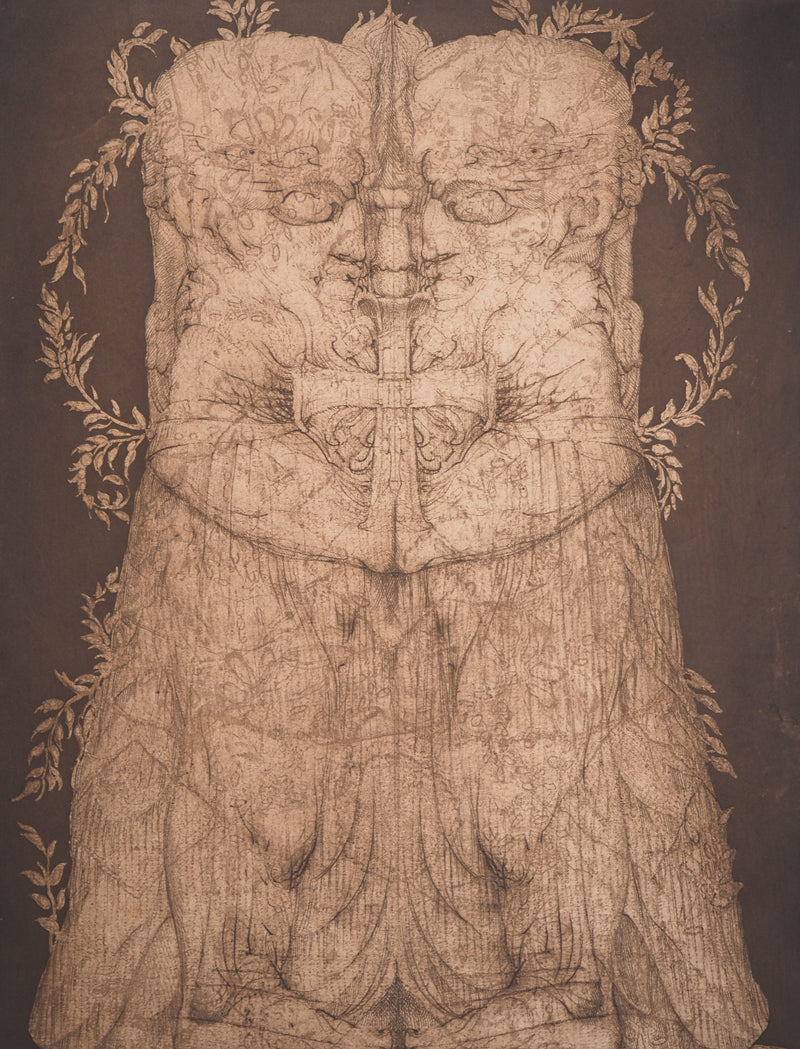 Ernst FUCHS : La Kabbale des origines : la couronne, Gravure originale (photo de détail 4) - Crédit photo : Galerie Art.Paris