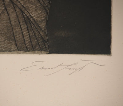 Ernst FUCHS : La Kabbale des origines : le kabbaliste, Gravure originale (photo de détail 2) - Crédit photo : Galerie Art.Paris