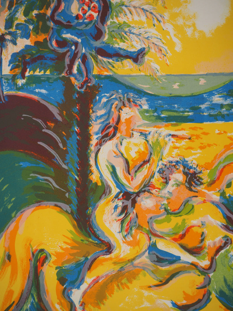 Meyer LAZAR : Amour sur la plage, Gravure originale (photo de détail 5) - Crédit photo : Galerie Art.Paris