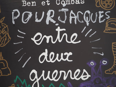 Robert COMBAS : Entre deux guerres, Quadrichromie originale signée