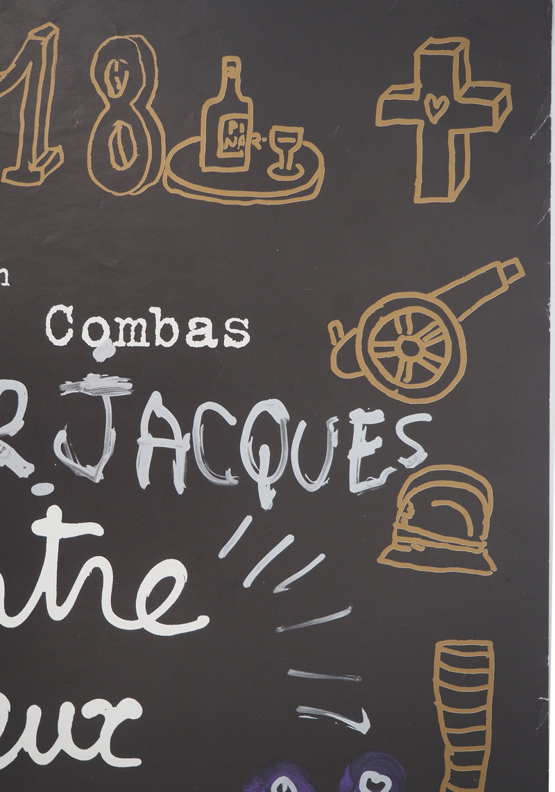 Robert COMBAS : Entre deux guerres, Quadrichromie originale signée