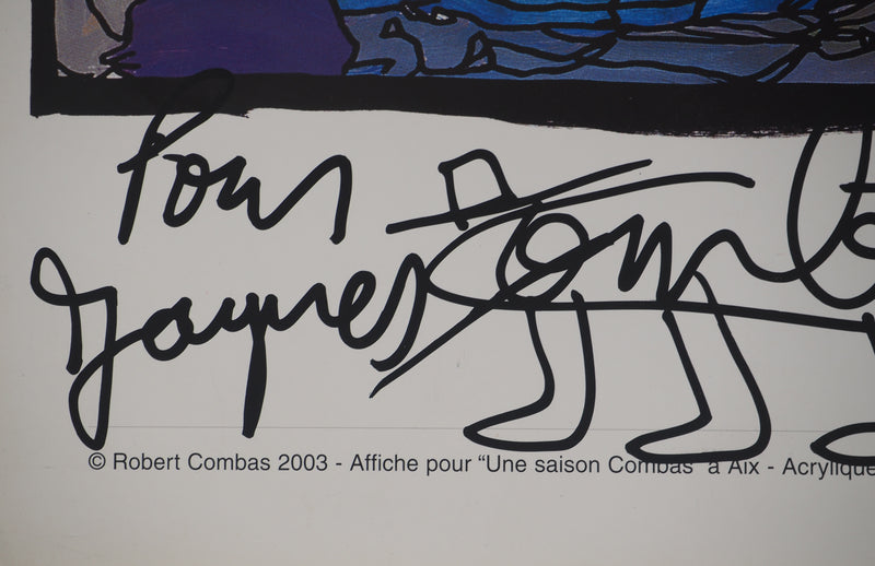 Robert COMBAS : Aix en Provence, Quadrichromie originale signée