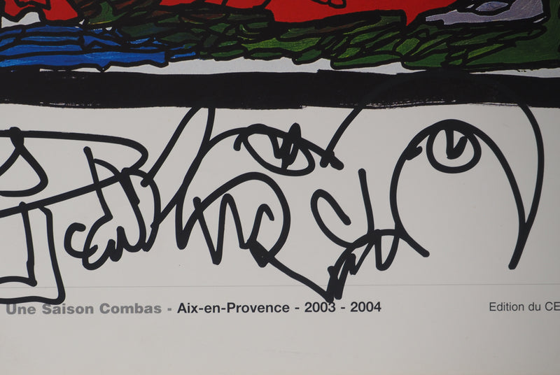 Robert COMBAS : Aix en Provence, Quadrichromie originale signée