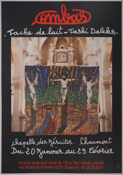 Robert COMBAS : Chapelle des Jésuites, Quadrichromie originale signée