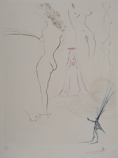 Salvador DALI : Aranella : Fontaine fantastique, Gravure originale (photo de détail 3) - Crédit photo : Galerie Art.Paris