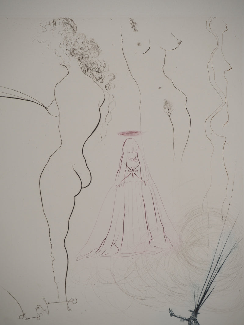 Salvador DALI : Aranella : Fontaine fantastique, Gravure originale (photo de détail 4) - Crédit photo : Galerie Art.Paris