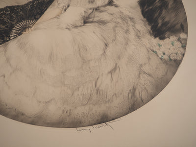 Louis ICART : Eventail noir, Gravure originale (photo de détail 7) - Crédit photo : Galerie Art.Paris