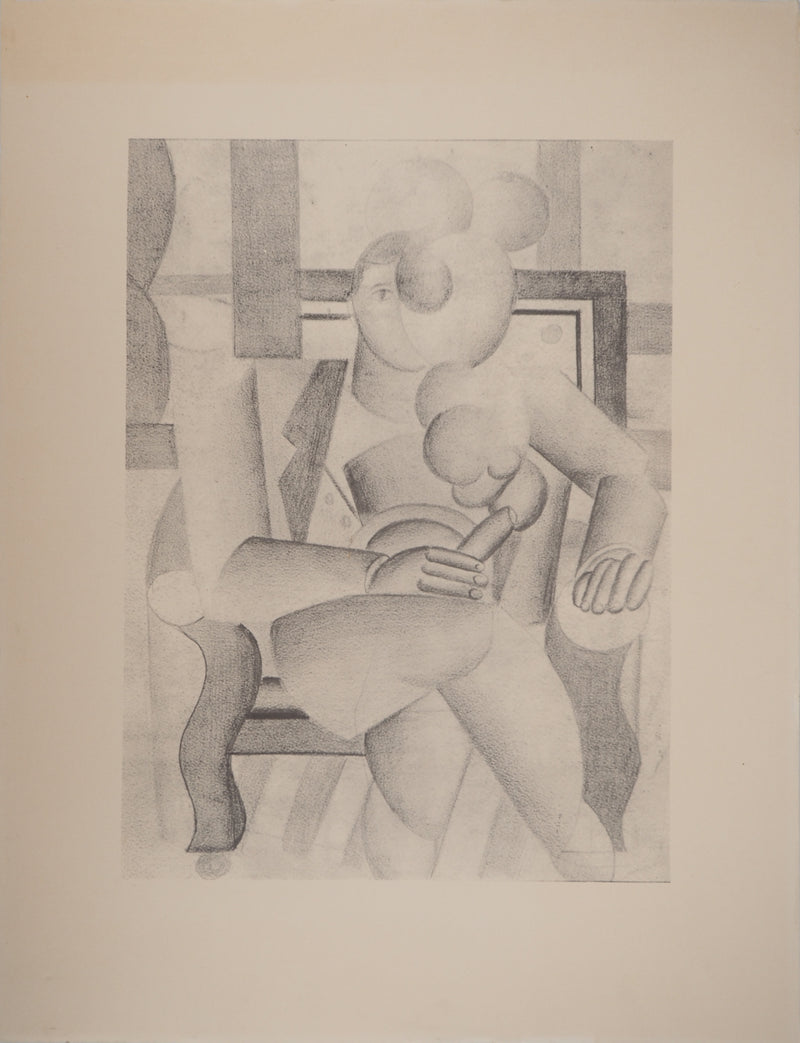 Fernand LEGER : Etude pour le fumeur, Héliogravure originale (vue générale) - Crédit photo : Galerie Art.Paris