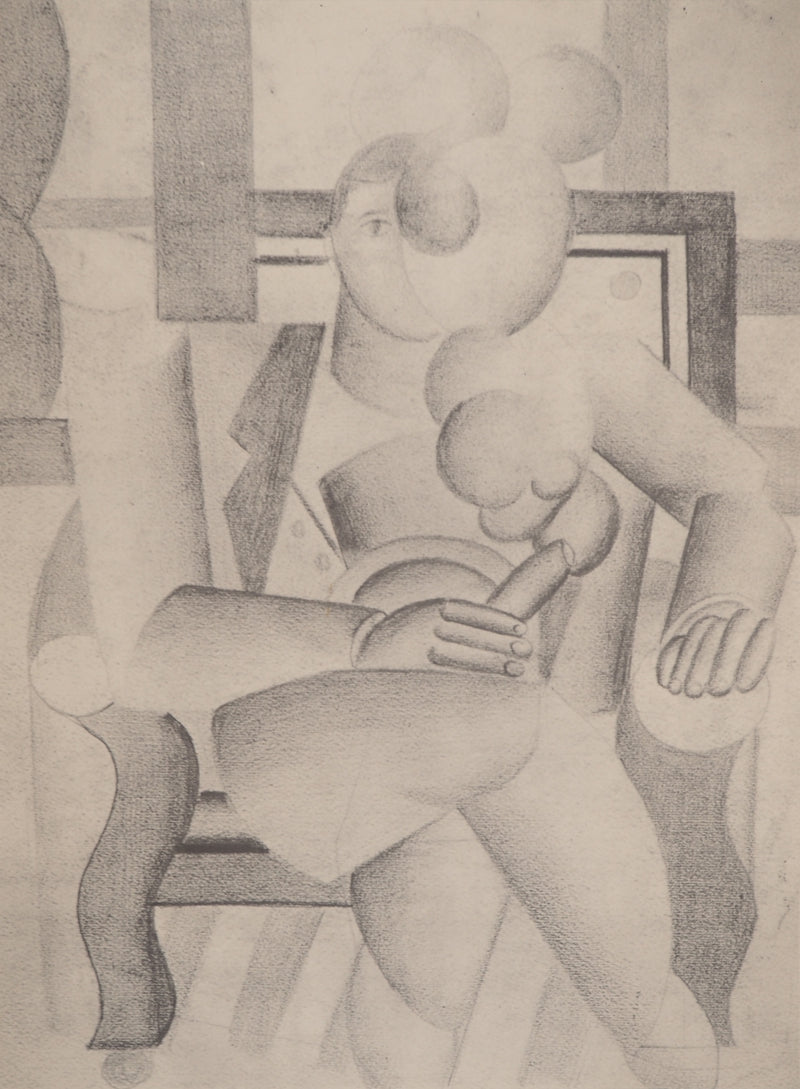 Fernand LEGER : Etude pour le fumeur, Héliogravure originale (photo de détail 2) - Crédit photo : Galerie Art.Paris