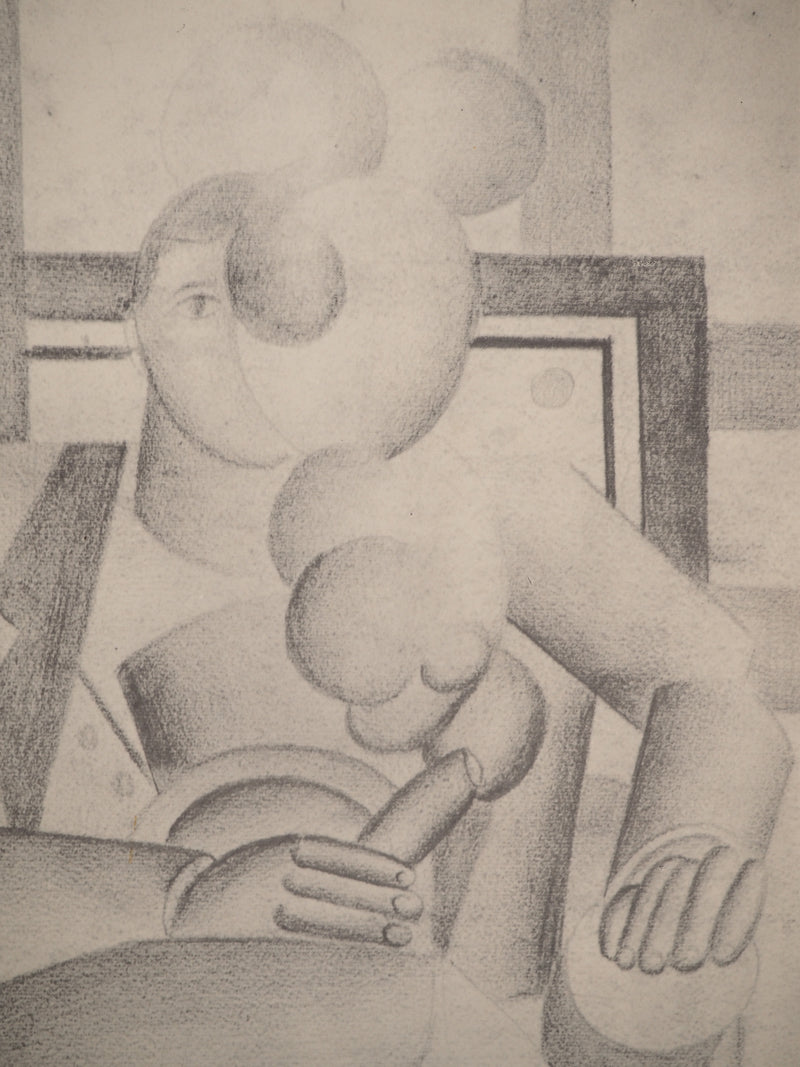 Fernand LEGER : Etude pour le fumeur, Héliogravure originale (photo de détail 4) - Crédit photo : Galerie Art.Paris