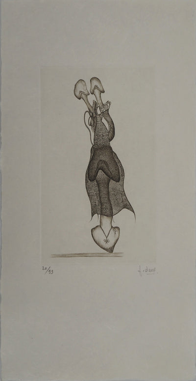 Fred DEUX : Elle souffre, Gravure originale (vue générale) - Crédit photo : Galerie Art.Paris