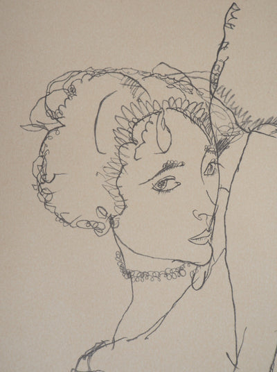 Egon SCHIELE : Nu à la jambe levée, Lithographie originale (photo de détail 5) - Crédit photo : Galerie Art.Paris