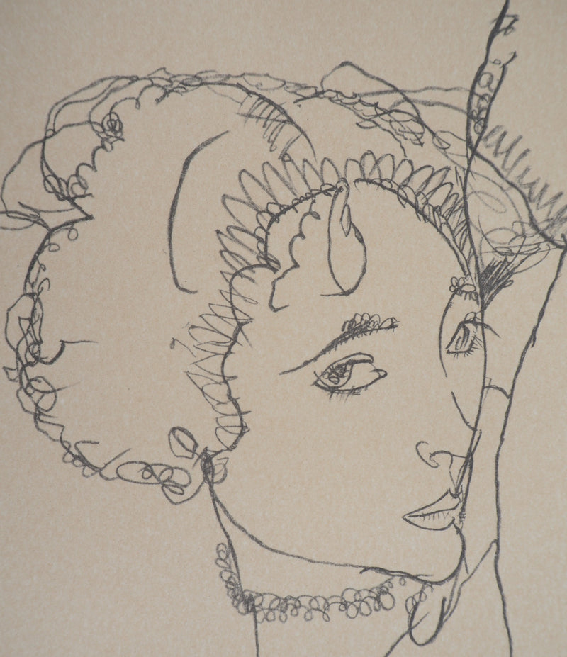 Egon SCHIELE : Nu à la jambe levée, Lithographie originale (photo de détail 7) - Crédit photo : Galerie Art.Paris