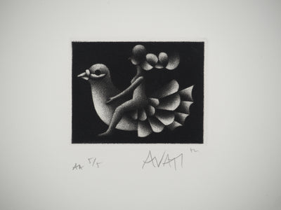 Mario AVATI : L'oiseau de Gulliver, Gravure originale (vue générale) - Crédit photo : Galerie Art.Paris