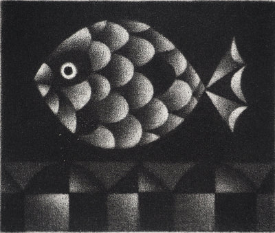 Mario AVATI : Le poisson de Gulliver, Gravure originale (photo de détail 3) - Crédit photo : Galerie Art.Paris