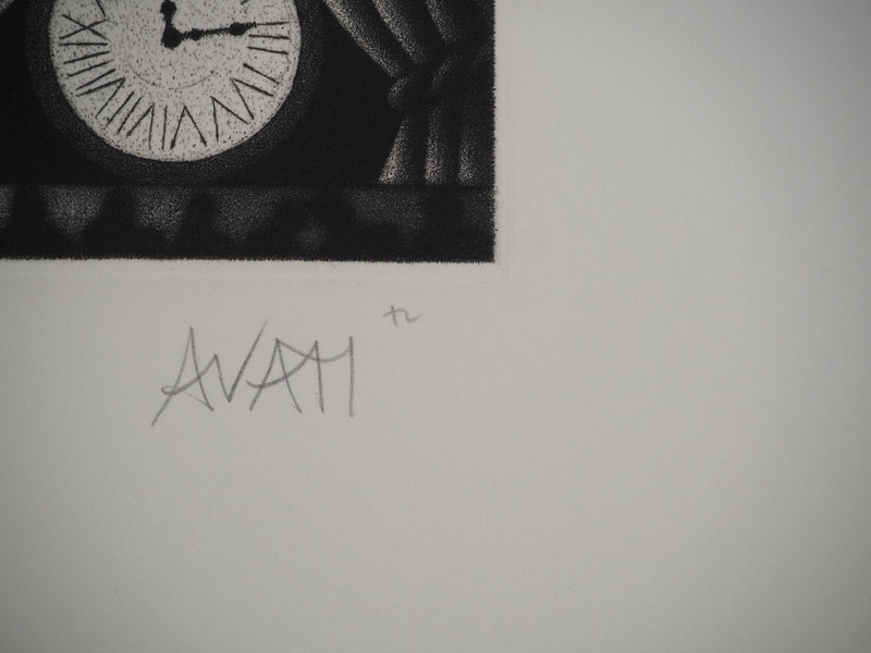 Mario AVATI : La montre, Gravure originale (photo de détail 4) - Crédit photo : Galerie Art.Paris