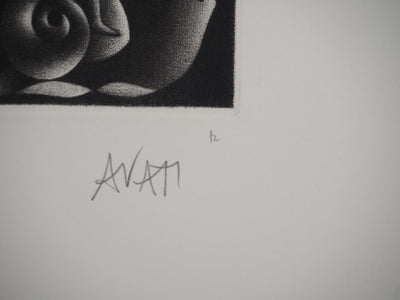 Mario AVATI : L'escargot, Gravure originale (photo de détail 4) - Crédit photo : Galerie Art.Paris