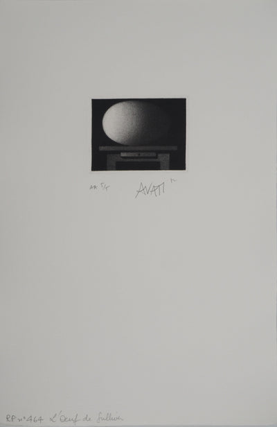 Mario AVATI : L'œuf, Gravure originale (photo de détail 2) - Crédit photo : Galerie Art.Paris