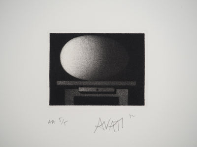 Mario AVATI : L'œuf, Gravure originale (vue générale) - Crédit photo : Galerie Art.Paris