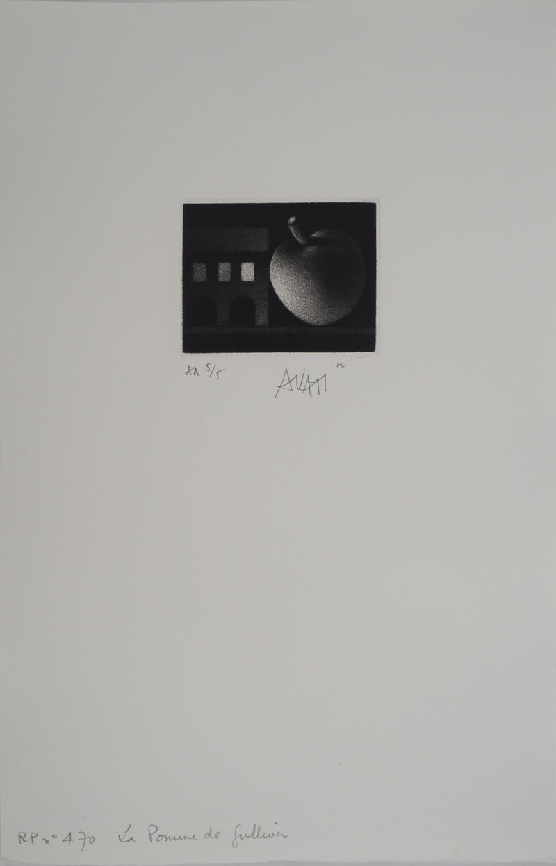 Mario AVATI : Pomme, Gravure originale (photo de détail 2) - Crédit photo : Galerie Art.Paris