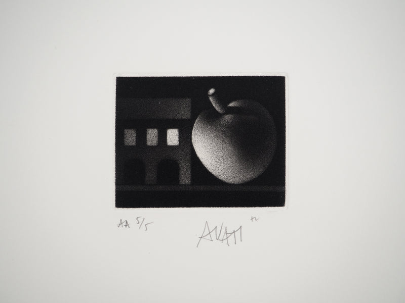 Mario AVATI : Pomme, Gravure originale (vue générale) - Crédit photo : Galerie Art.Paris