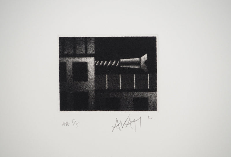 Mario AVATI : La vis, Gravure originale (vue générale) - Crédit photo : Galerie Art.Paris