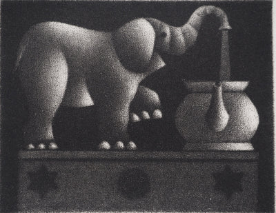 Mario AVATI : L'éléphant, Gravure originale (photo de détail 3) - Crédit photo : Galerie Art.Paris