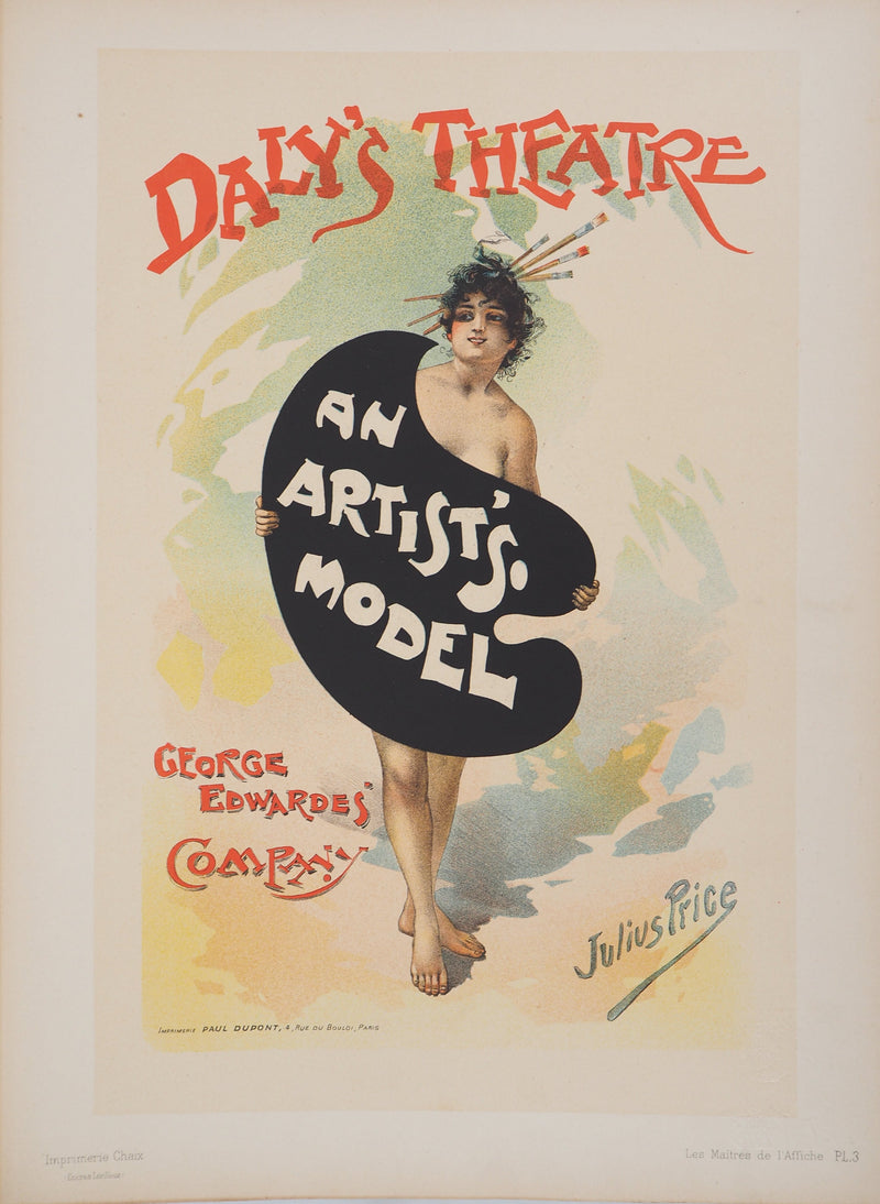 Julius Mendes Price : Modèle de l’artiste, Lithographie originale signée