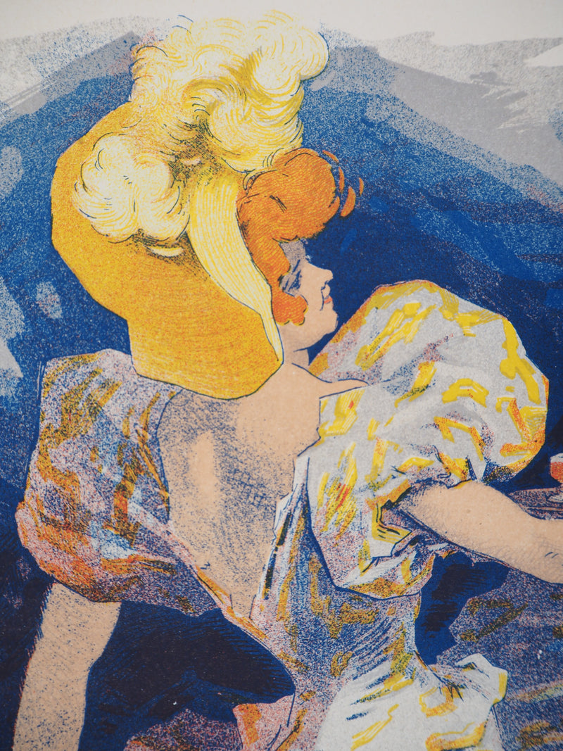 Jules CHERET : Le Punch Grassot, Lithographie originale signée