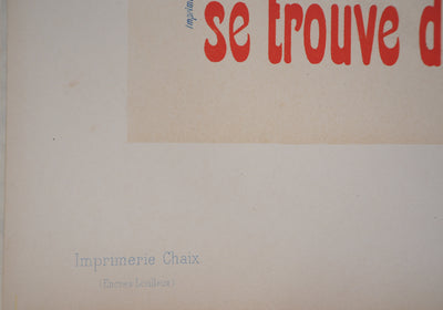 Jules CHERET : Le Punch Grassot, Lithographie originale signée