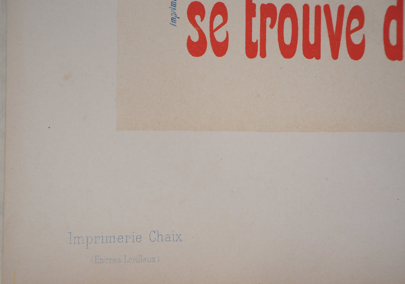 Jules CHERET : Le Punch Grassot, Lithographie originale signée
