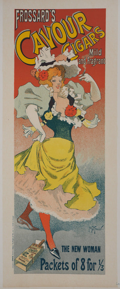 ADA Georges MEUNIER: Frossard's Cavour Cigars, 1895, Original signed lithograph