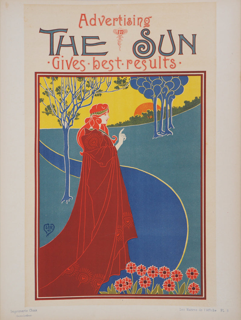 ADA Louis John RHEAD, Sun, 1895, Original signed lithograph