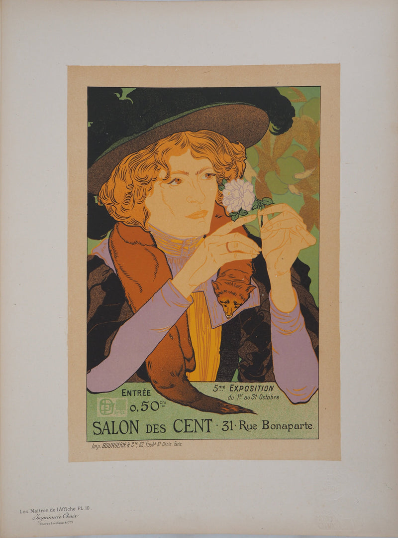 Georges DE FEURE : Salon des Cent, Lithographie originale signée