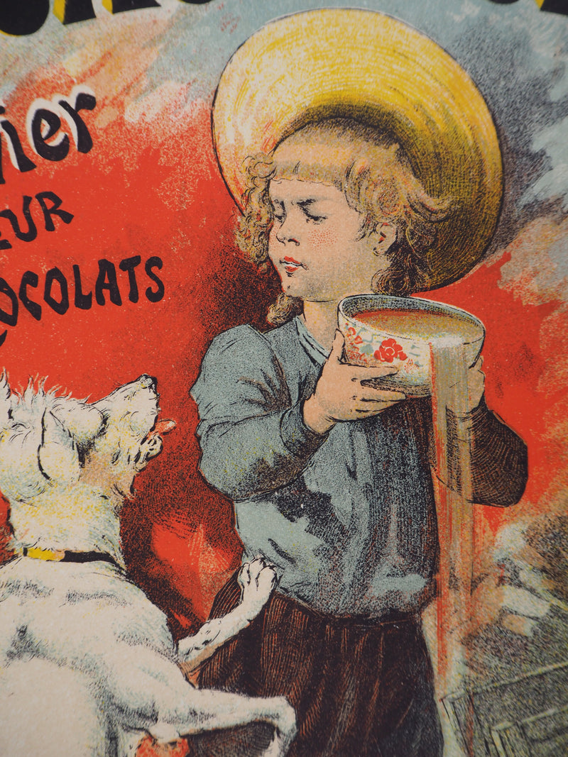 Lucien LEFEVRE : Cacao Lacté, Lithographie originale signée