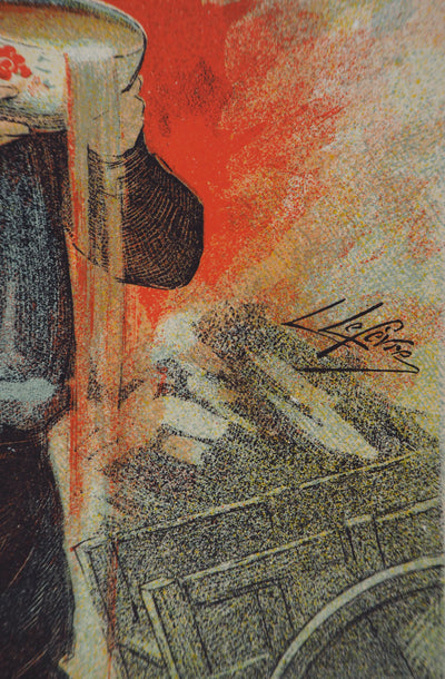 Lucien LEFEVRE : Cacao Lacté, Lithographie originale signée
