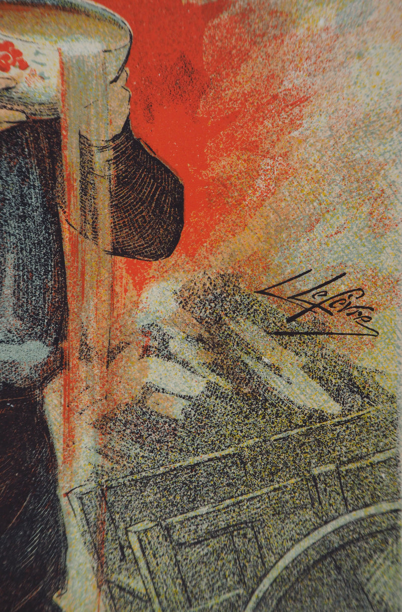 Lucien LEFEVRE : Cacao Lacté, Lithographie originale signée