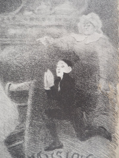 Adolphe WILLETTE : Enfant prodigue, Lithographie originale signée