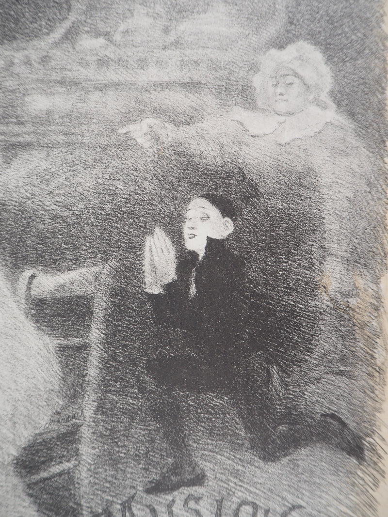 Adolphe WILLETTE : Enfant prodigue, Lithographie originale signée