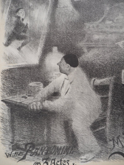 Adolphe WILLETTE : Enfant prodigue, Lithographie originale signée