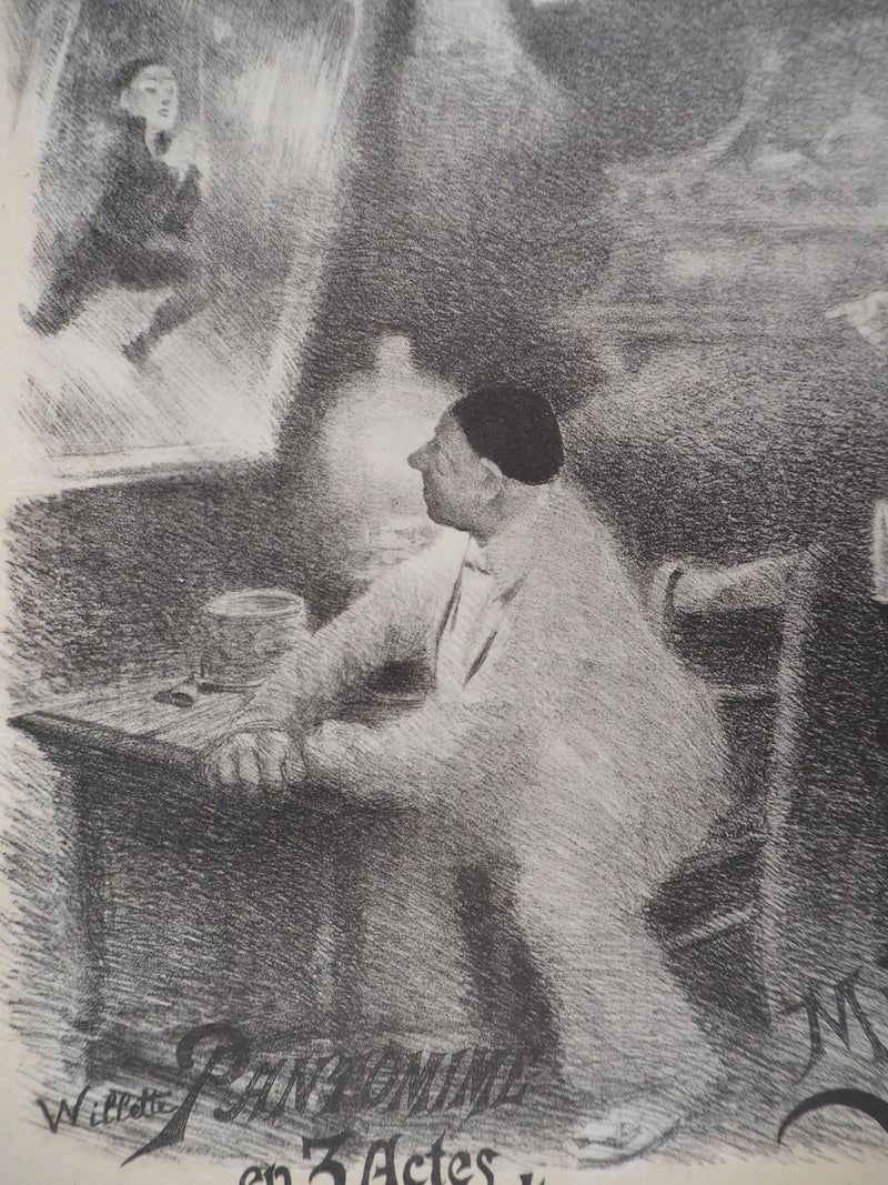 Adolphe WILLETTE : Enfant prodigue, Lithographie originale signée